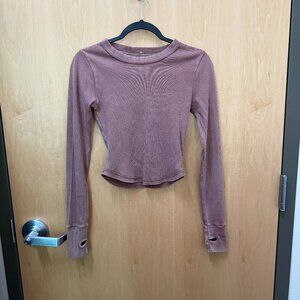 Free People Movement Mauve Ribbed Long Sleeve XS/S